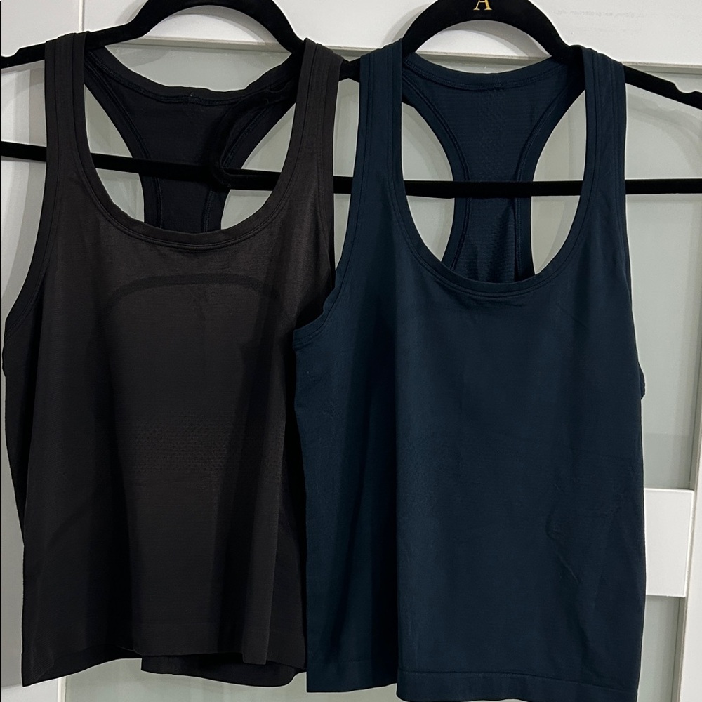 lululemon athletica Black and Navy Tank Tops